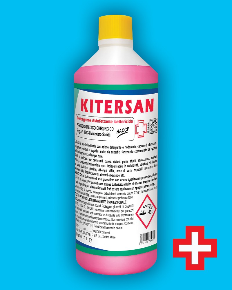 Kitersan: Detergente Pavimenti Disinfettante PMC 1L